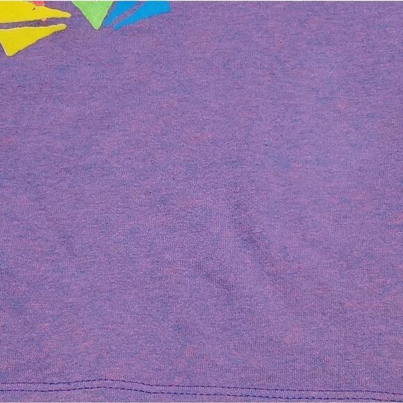 VINTAGE 90s Volcom Retro Neon Vaporwave Print Tee - Picture 5 of 9